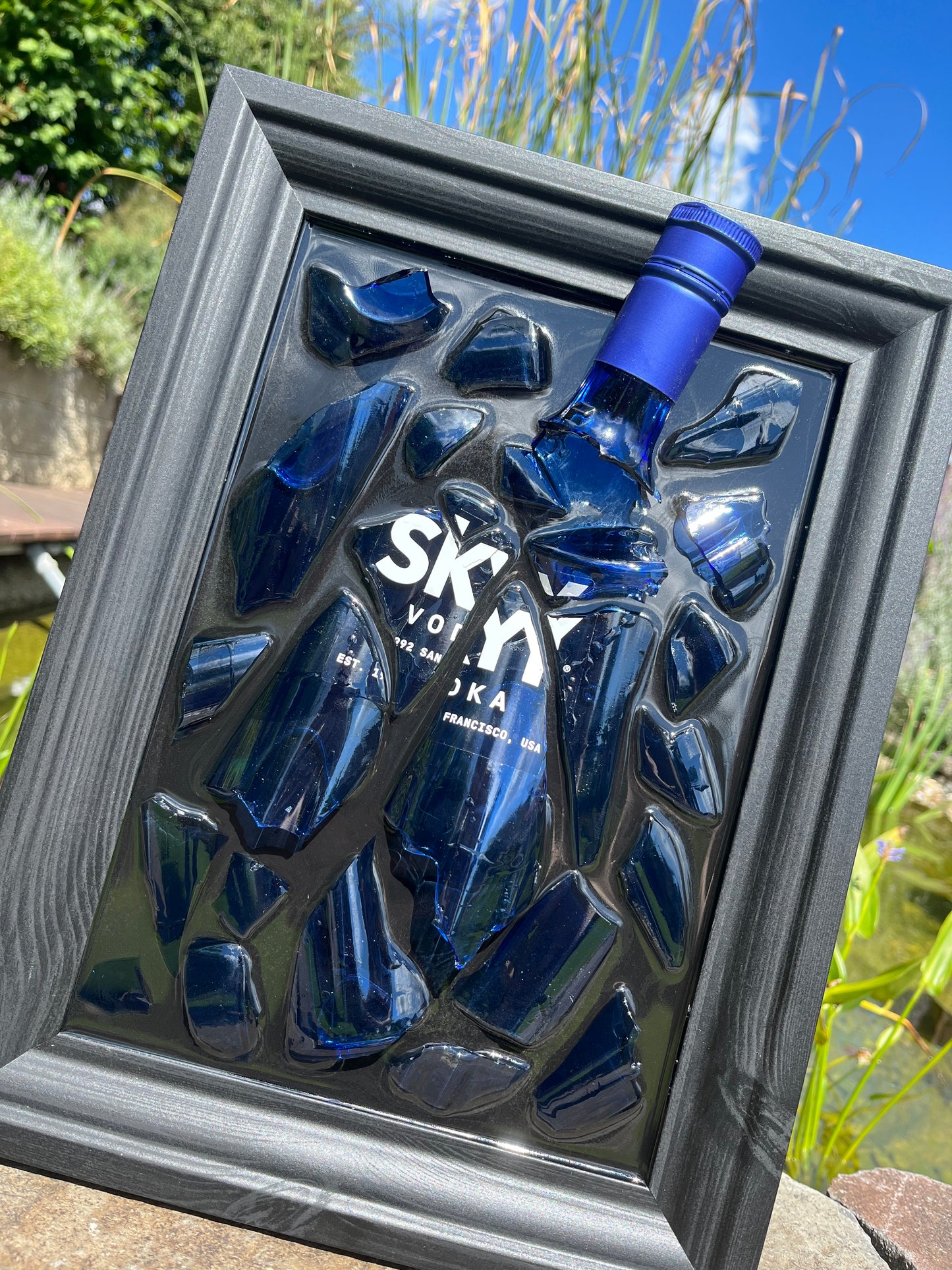 Skyy vodka epoxy painting