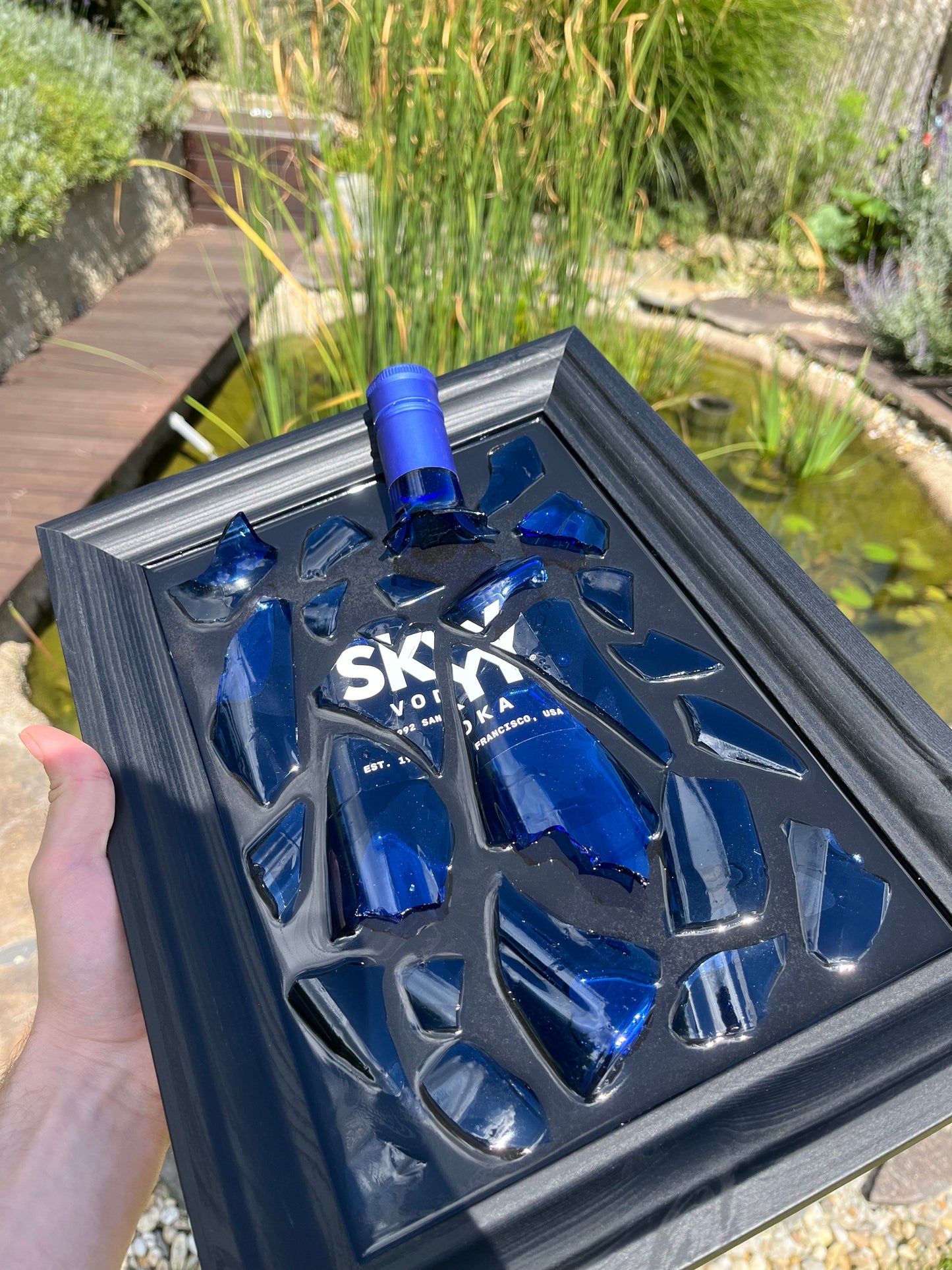 Skyy vodka epoxy painting