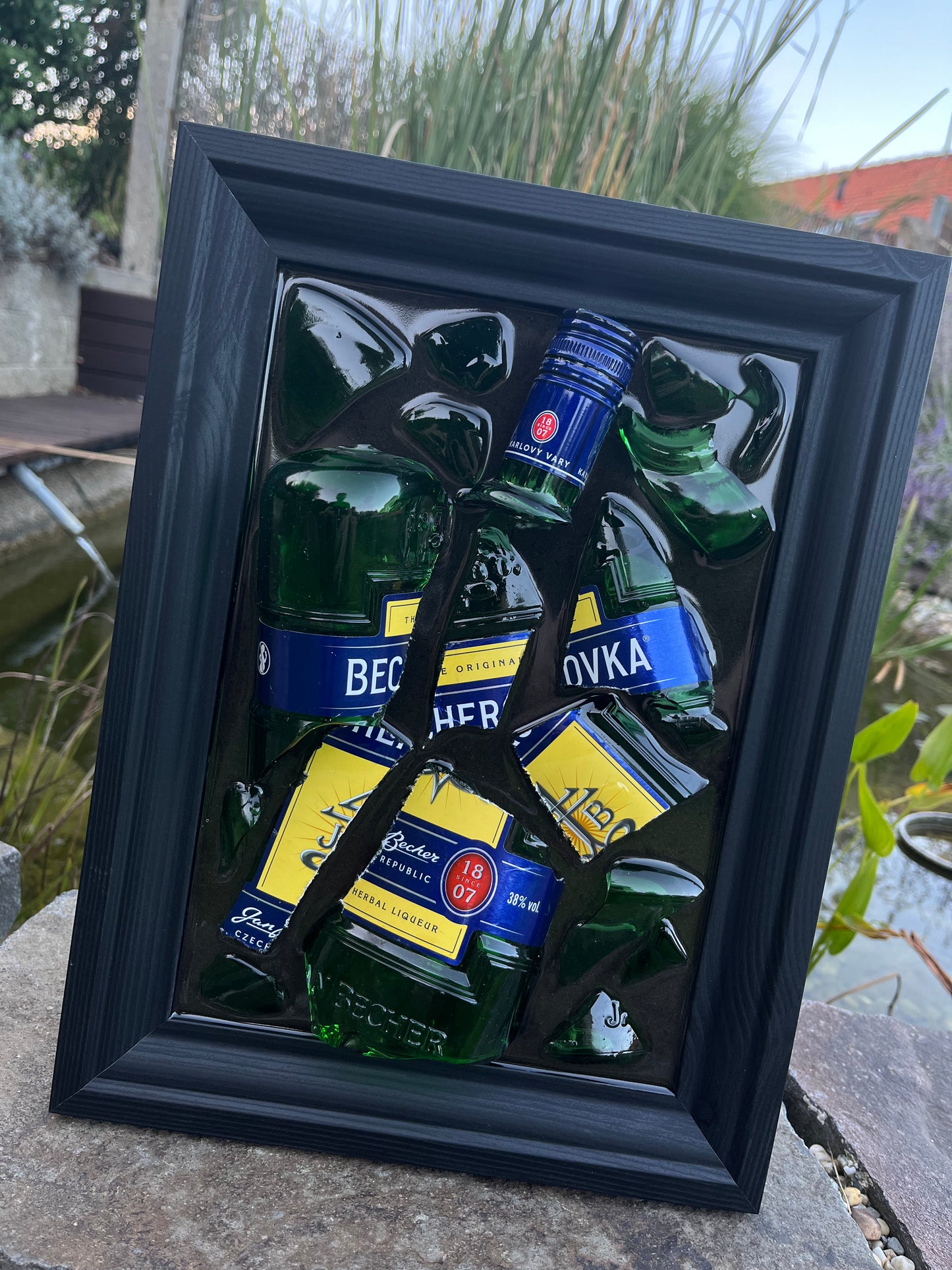 Becherovka epoxy painting