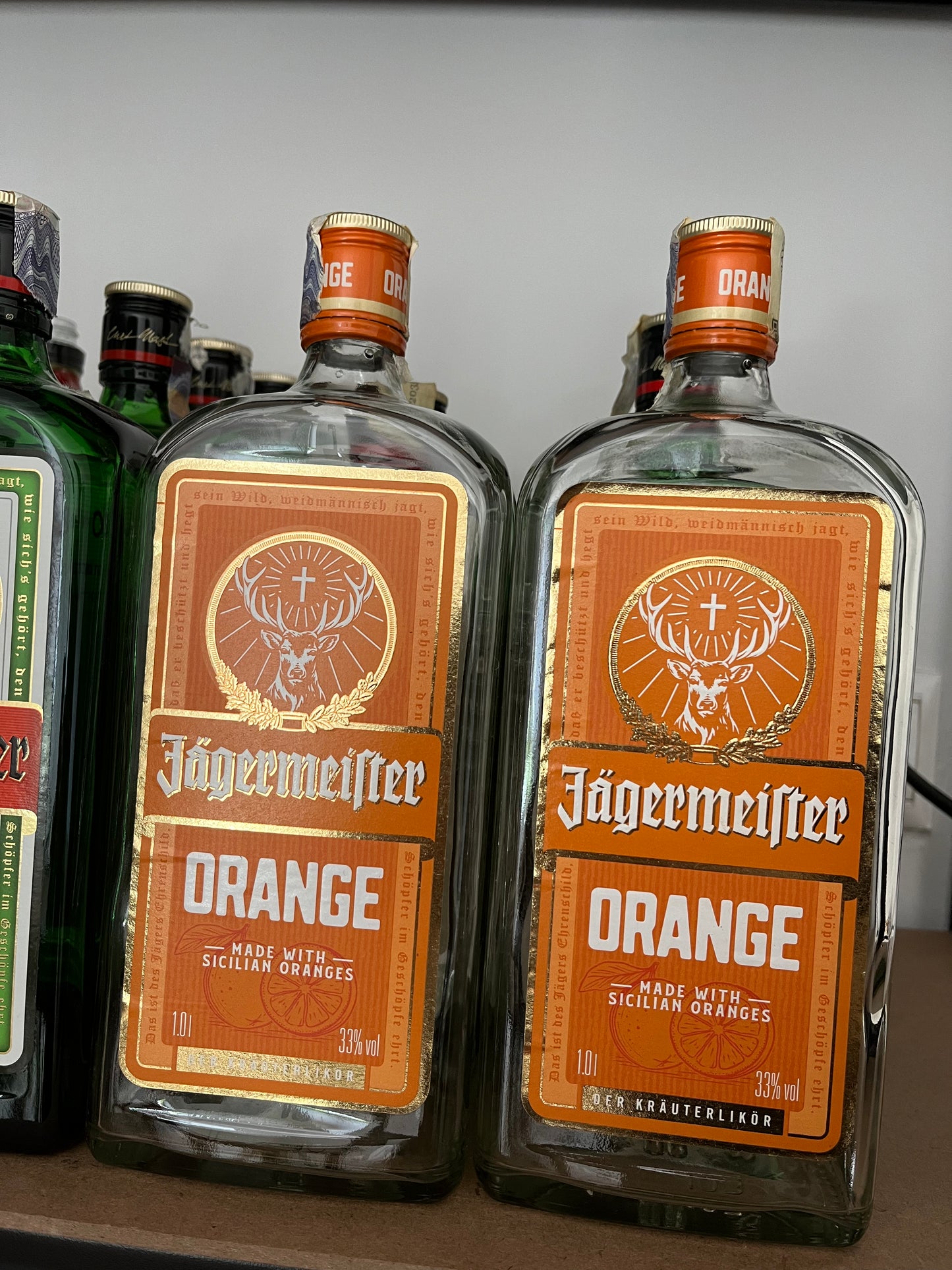 Jägermeister Orange epoxy painting